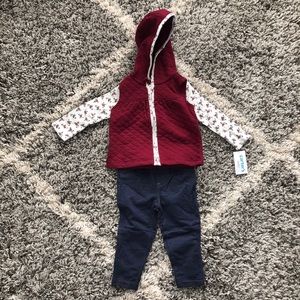 Carters Floral Vest Outfit